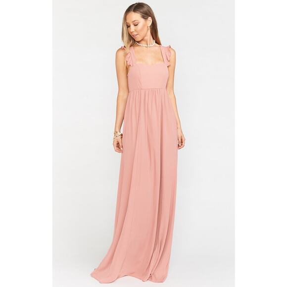 Show Me Your Mumu June Maxi Dress in Rustic Mauve Crisp L NWT - Picture 2 of 11